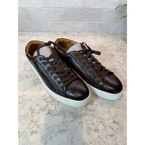 Ralph Lauren Purple Label Men's Severn Burnished Calf Sneaker, English Brown, 9